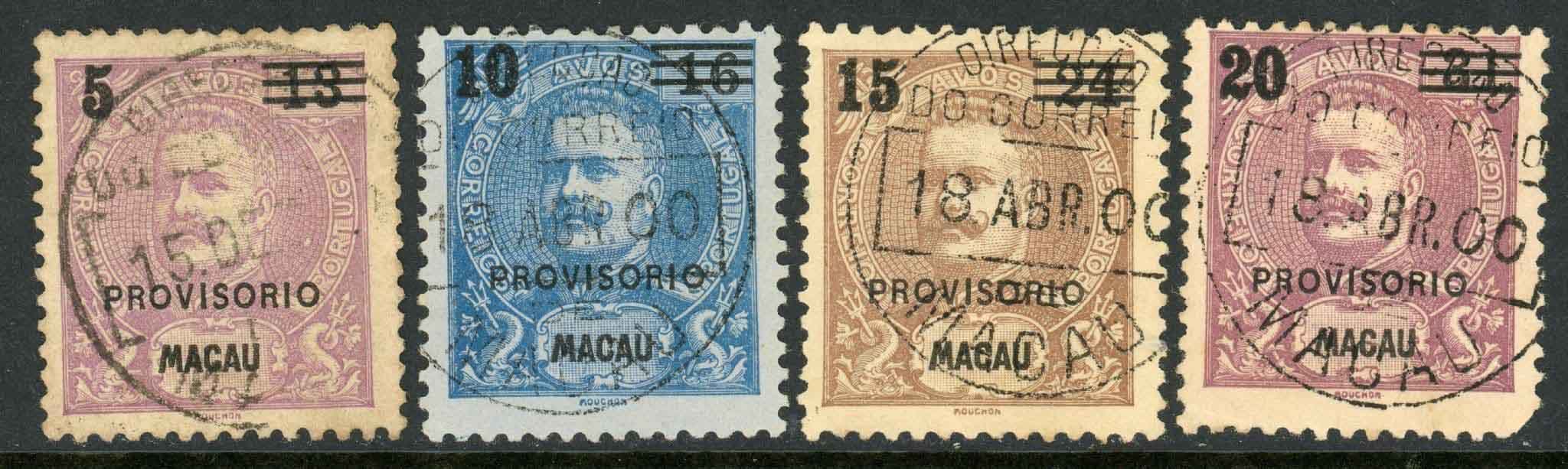 Macao 1900 SG.132-135 F/U