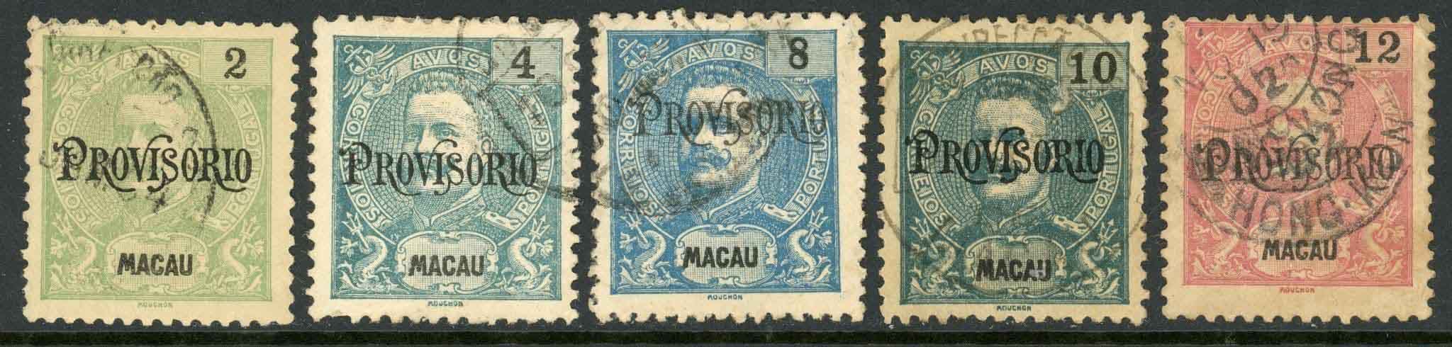 Macao 1902 SG.168-172 F/U