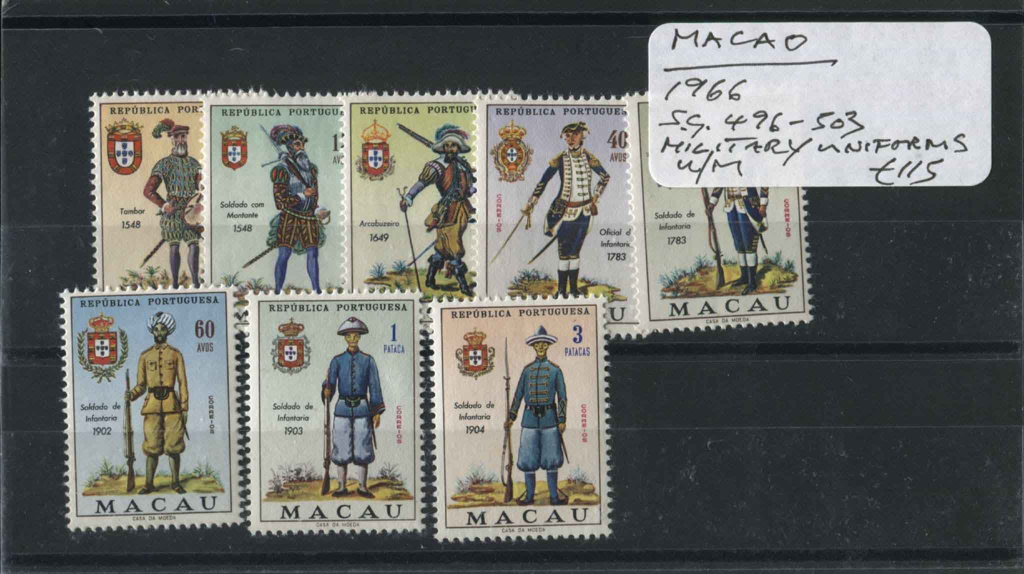 Macao 1966 SG.496-503 U/M