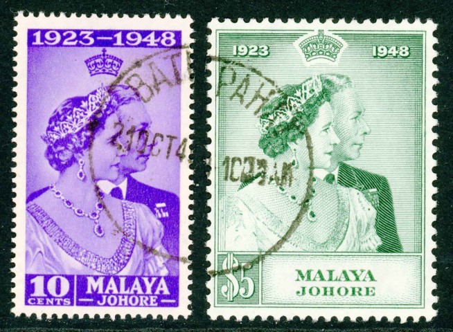 Malalsian States / Johore 1948 SG.131-132 F/U