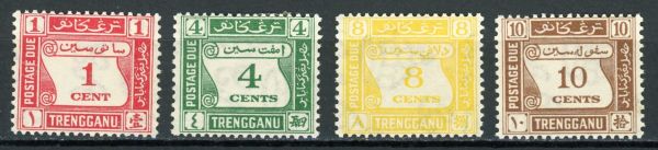 Malasian States / Trengganu 1937 SG.D1-D4 M/M