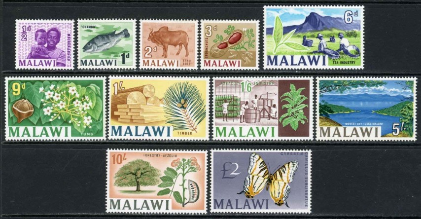 Malawi 1966-67 SG.252-262 U/M