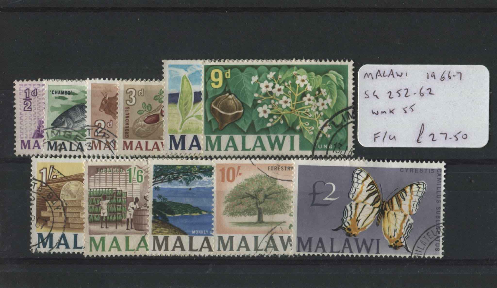 Malawi 1966-67 SG.252-62 WMK55 F/U