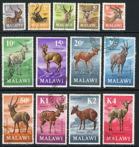 Malawi 1971-75 SG.375-387 F/U (1)