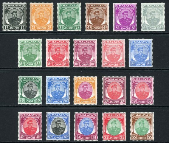 Malaya / Johor 1949-55 SG.133-147 M/M