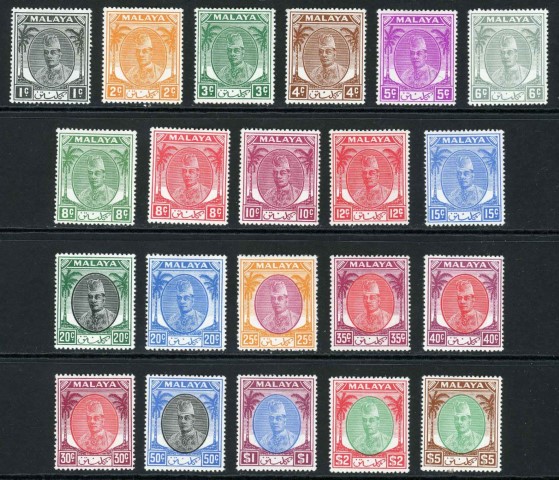 Malaya / Kelantan 1951-55 SG.61-81 M/M