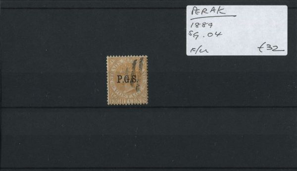 Malaya Perak 1889 SG.O4 F/U