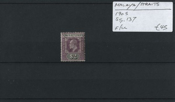 Malaya Straits Sett. 1905 SG.137 F/U