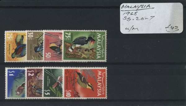 Malaysia 1965 SG.20-27 U/M