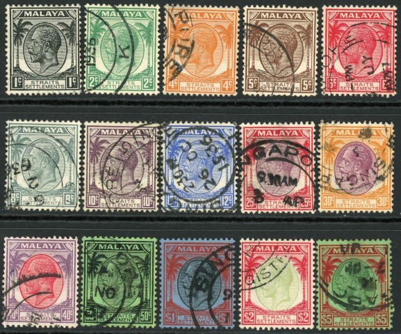 Malaysia / Straits Settlements 1936-37 SG.260-274 F/U