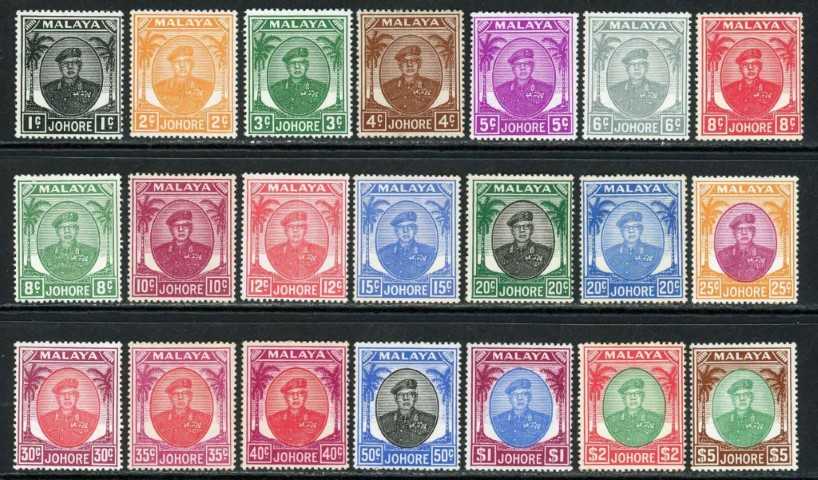 Malaysian States / Johore 1949-55 SG.133-147 M/M (1)