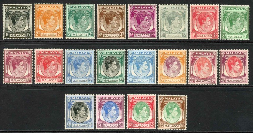 Malaysian States / Malacca 1949-52 SG.3-17 M/M