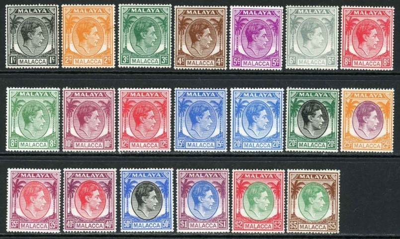 Malaysian States / Malacca 1949-52 SG.3-17 M/M (1)