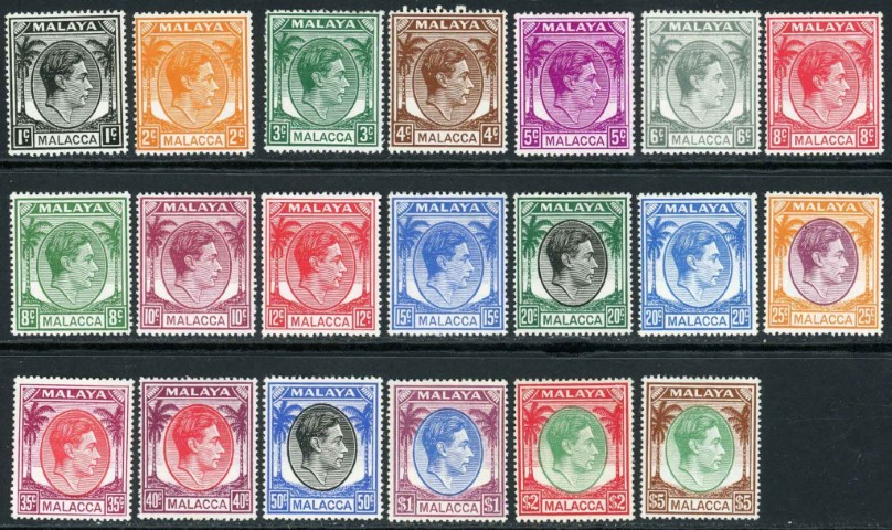 Malaysian States / Malacca 1949 SG.3-17 M/M