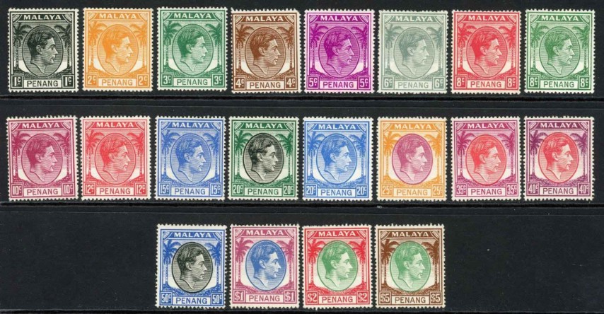 Malaysian States / Penang 1949-52 SG.3-22 M/M