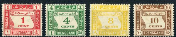 Malaysian States / Trengganu 1937 SG.D1-D4 M/M