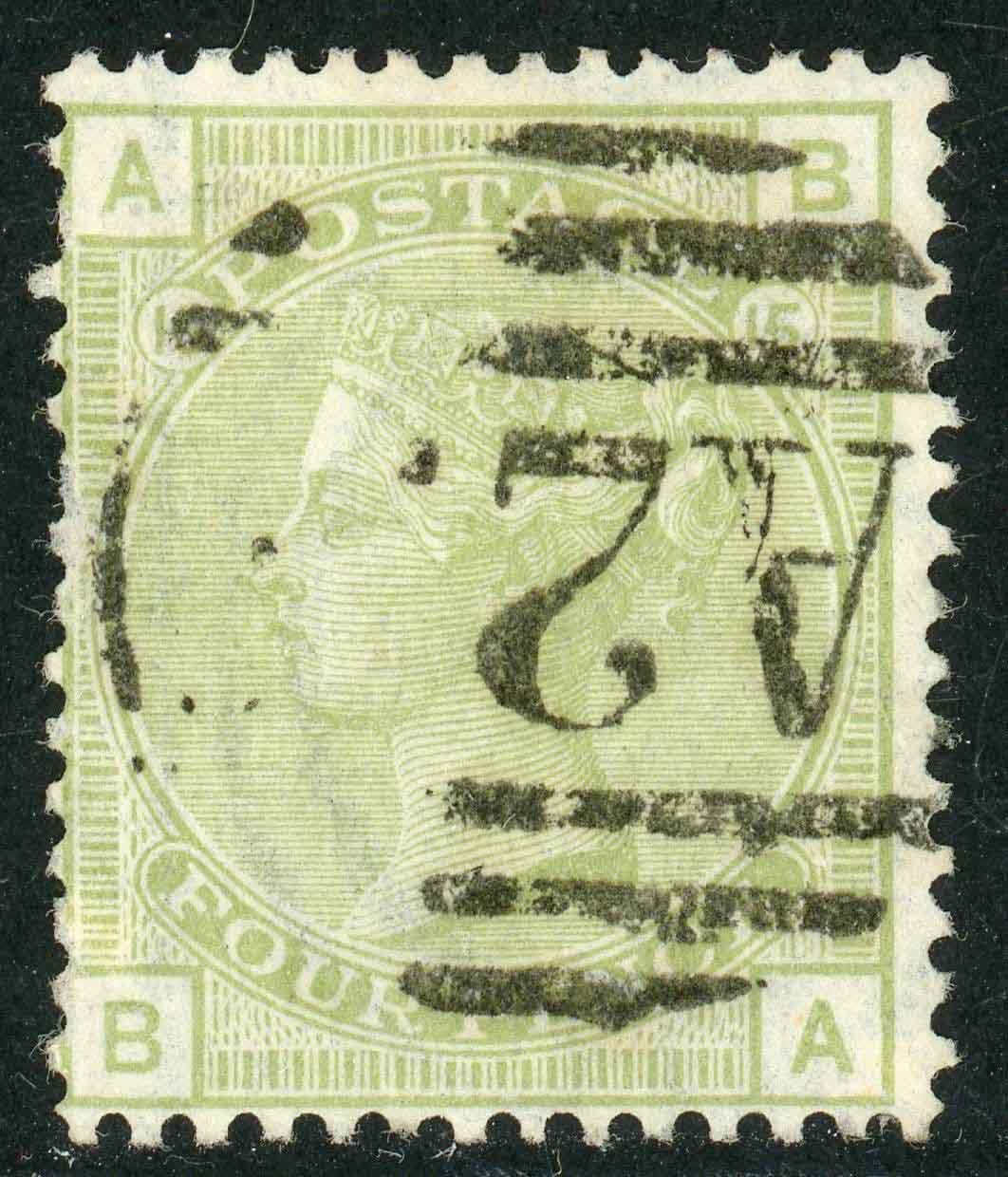 Malta 1877 SG.51 F/U with part ''A25'' cancellation