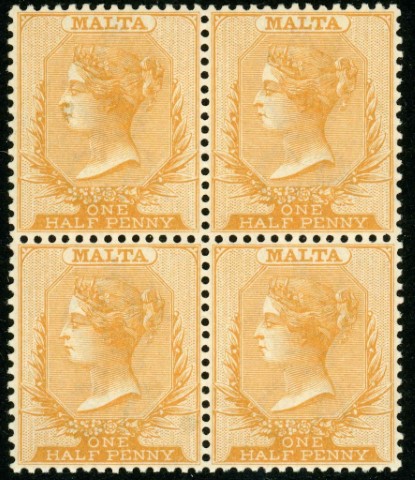 Malta 1882 SG.18 U/M block of 4 (1)