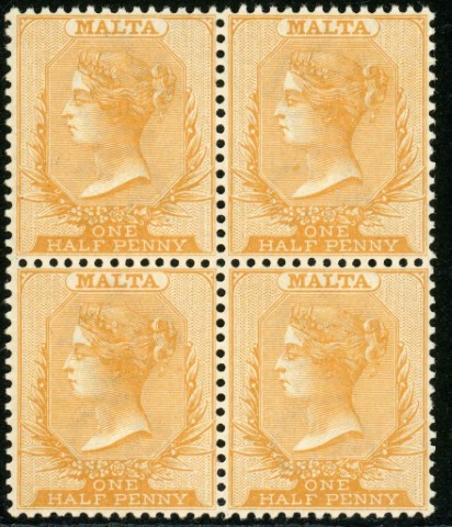 Malta 1882 SG.18 U/M block of 4 (2)