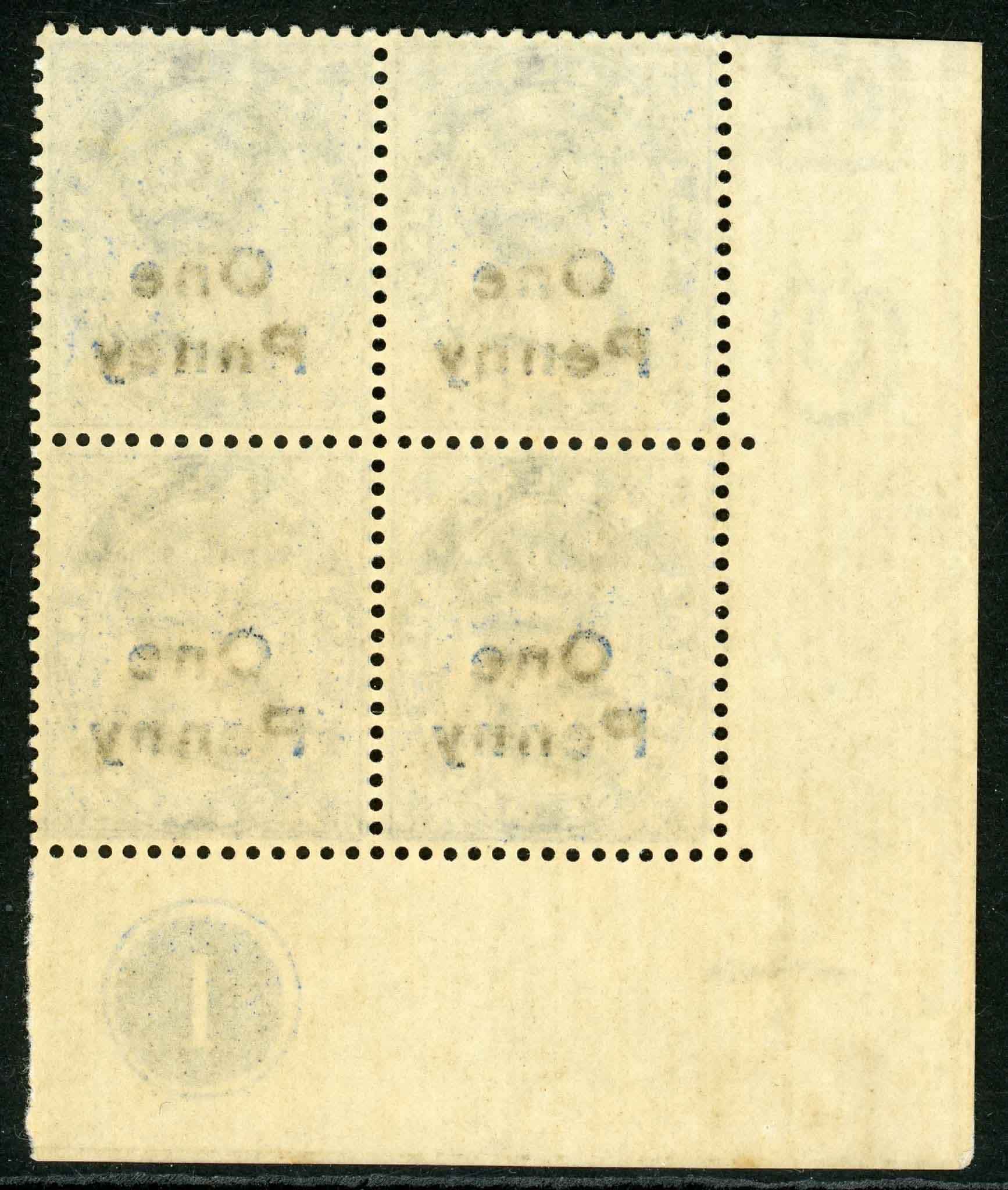 Malta 1902 SG.36b U/M in a block of 4