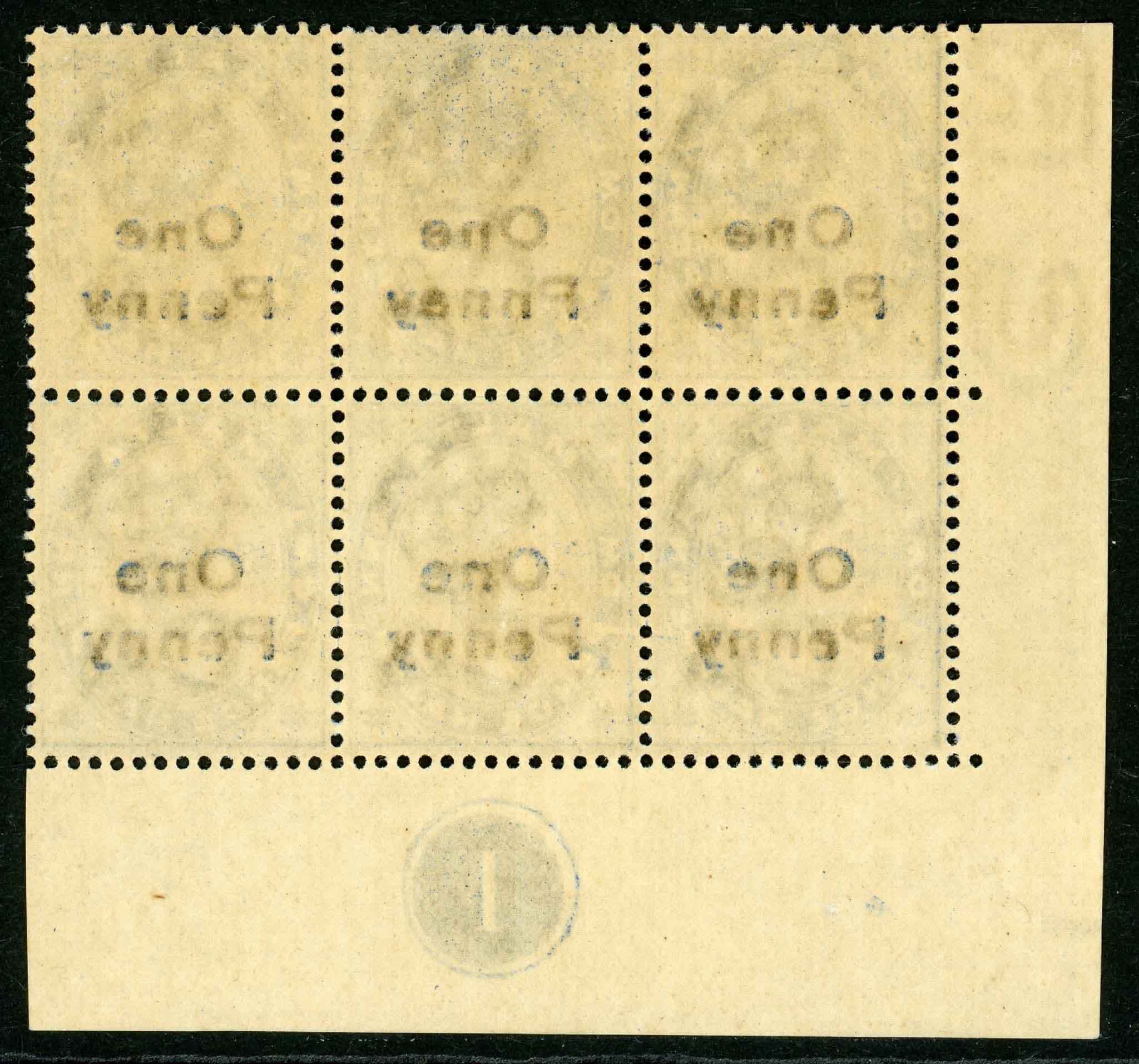 Malta 1902 SG.36b U/M in a block of 6