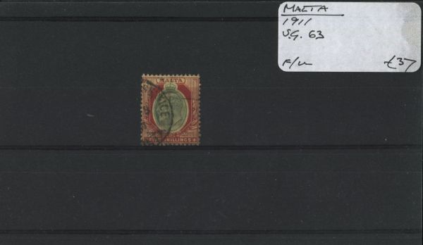 Malta 1911 SG.63 F/U (Lot 2)