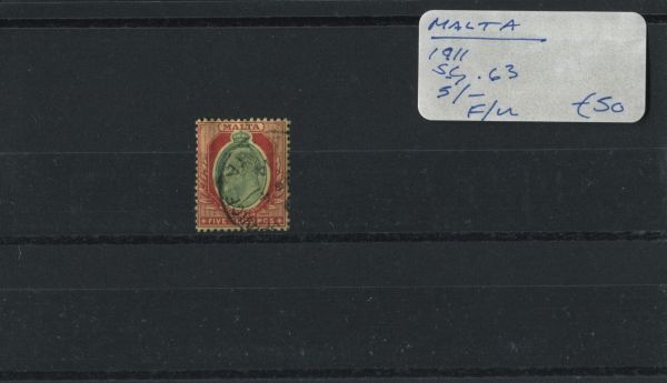 Malta 1911 SG.63 F/U (Lot 3)