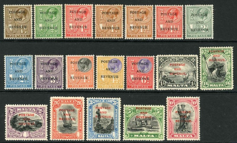 Malta 1928 SG.174-192 M/M