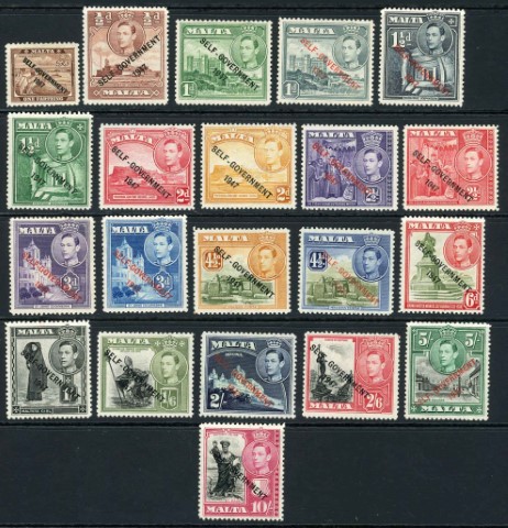 Malta 1948-53 SG.234-248 M/M