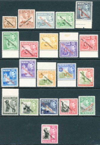 Malta 1948-53 SG.234-248 M/M