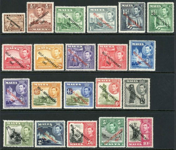 Malta 1948-53 SG.234-248 M/M