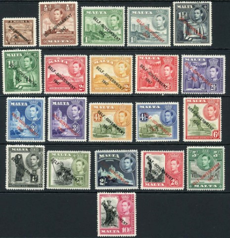 Malta 1948-53 SG.234-248 M/M