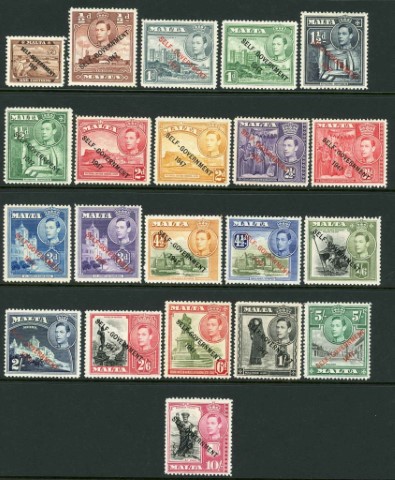 Malta 1948-53 SG.234-248 M/M (a)