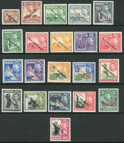 Malta 1948 SG.234-248 M/M