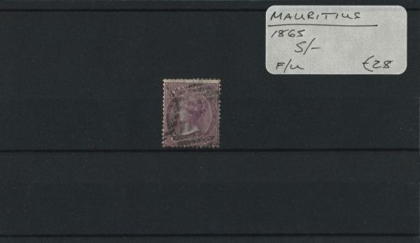 Mauritius 1865 SG.72 5/- F/U