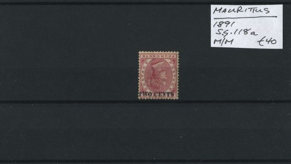 Mauritius 1891 SG.118a M/M