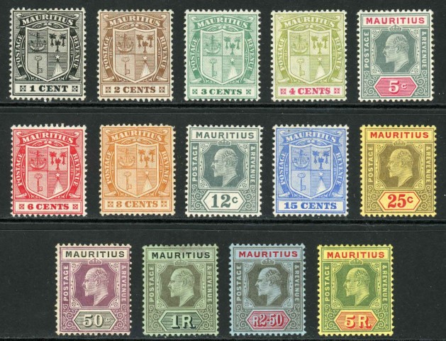 Mauritius 1910 SG.181-194 (no 10R) M/M