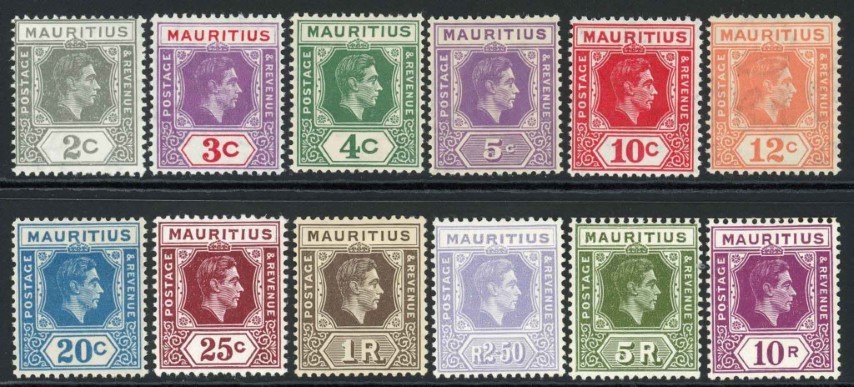 Mauritius 1938-49 SG.252-263a M/M