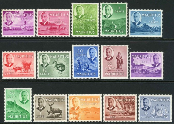 Mauritius 1950 SG.276-290 M/M