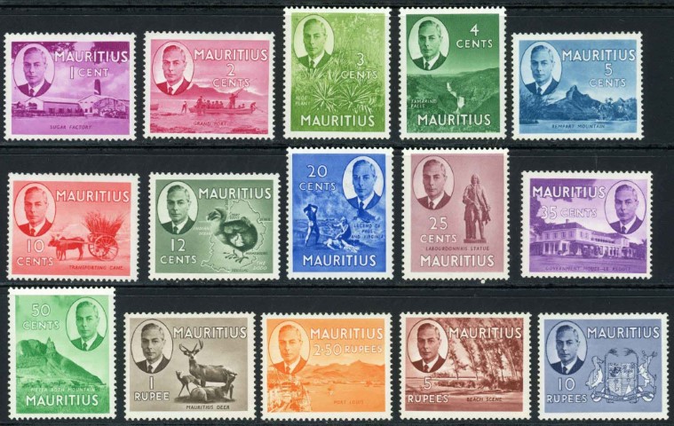 Mauritius 1950 SG.276-290 M/M