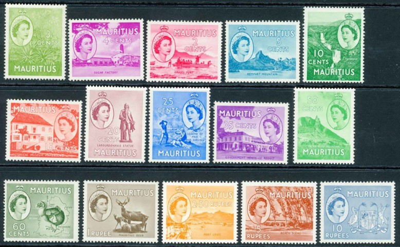 Mauritius 1953-58 SG.293-306 M/M