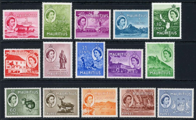 Mauritius 1953-8 SG.293-306 U/M