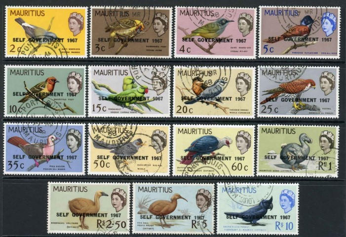 Mauritius 1967 SG.349-363 F/U