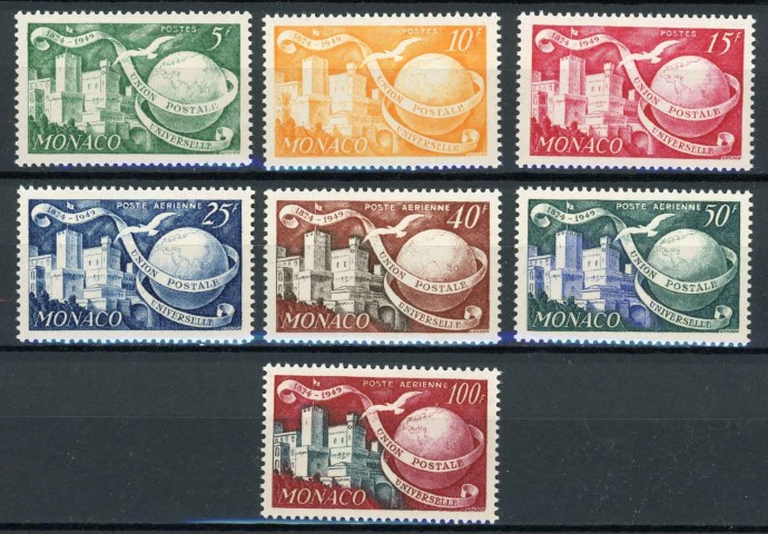 Monaco 1949 SG.410-416 U/M