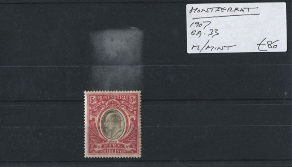 Montserrat 1907 SG.33 M/M