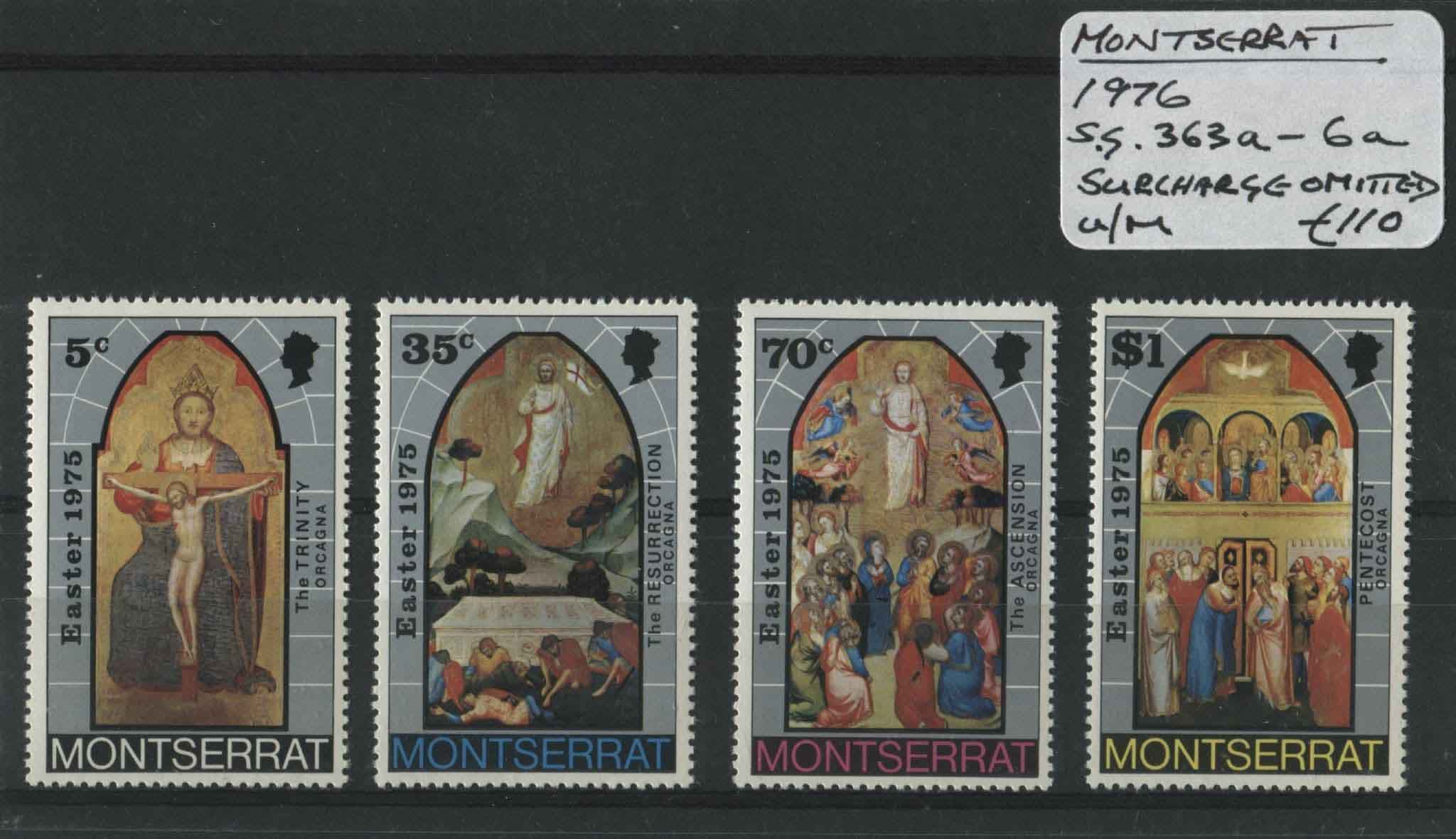 Montserrat 1976 SG.363a-6a Surchrage Omitted U/M