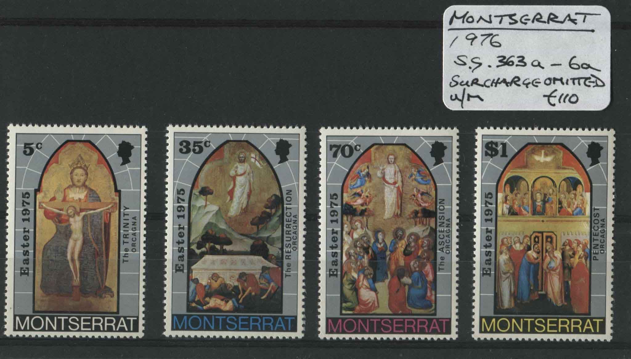 Montserrat 1976 SG.363a-6a Surchrage Omitted U/M (Lot 2)