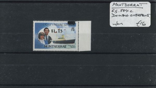 Montserrat 1981 SG.584c Double OPT. U/M