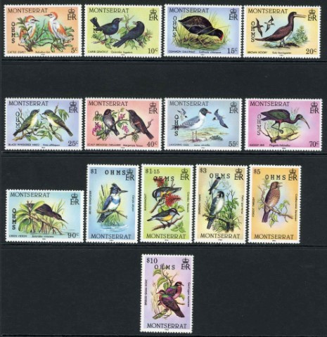 Montserrat / Official 1985 SG.O62-O75 U/M