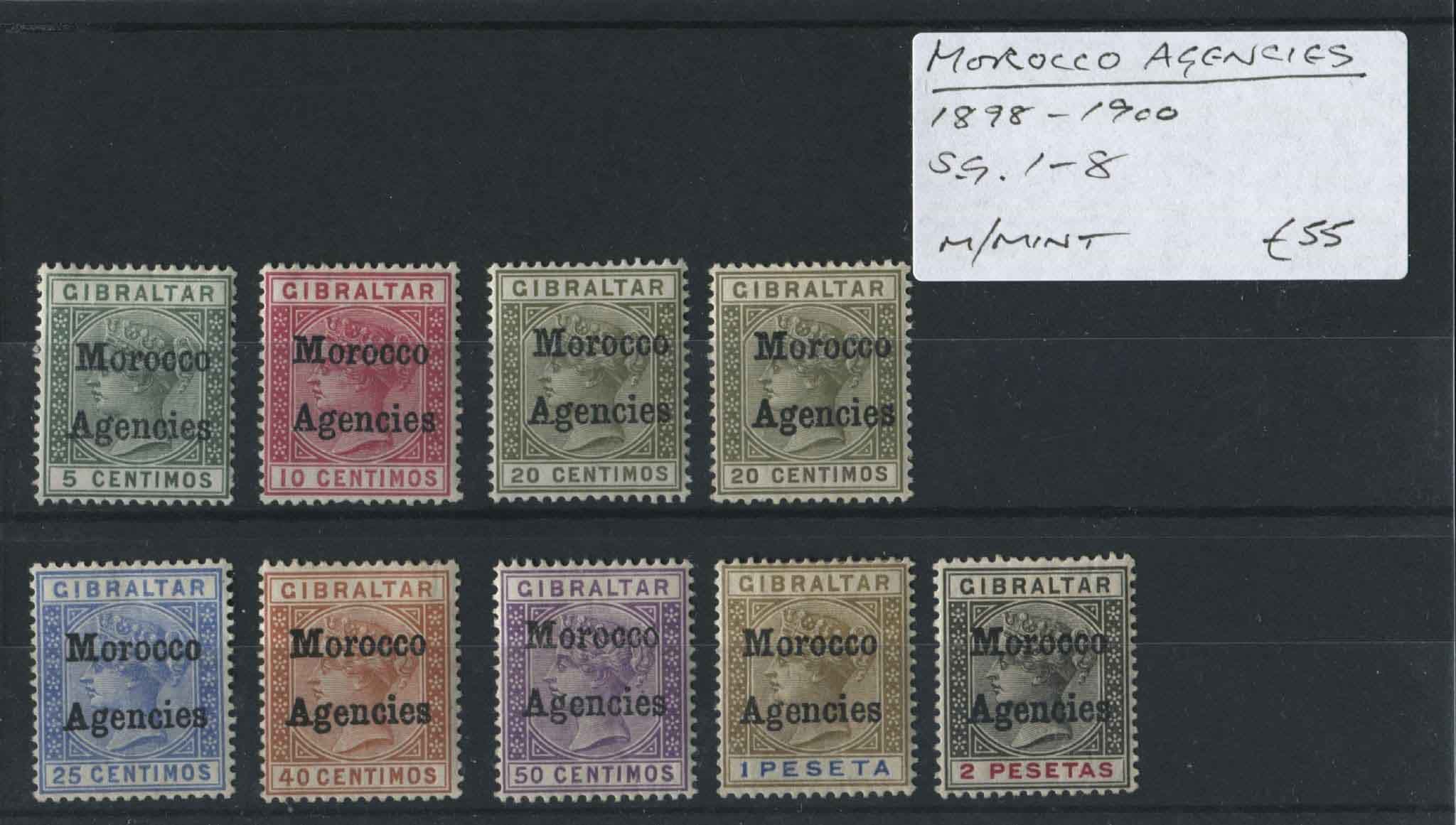 Morocco Agencies 1898-1900 SG.1-8 M/M (Lot 2)